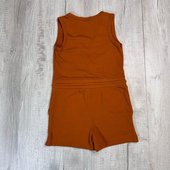 Universal Thread Romper Jumpsuit Shorts Copper/Orange/Rust Terry Women XS V-neck - Picture 8 of 12